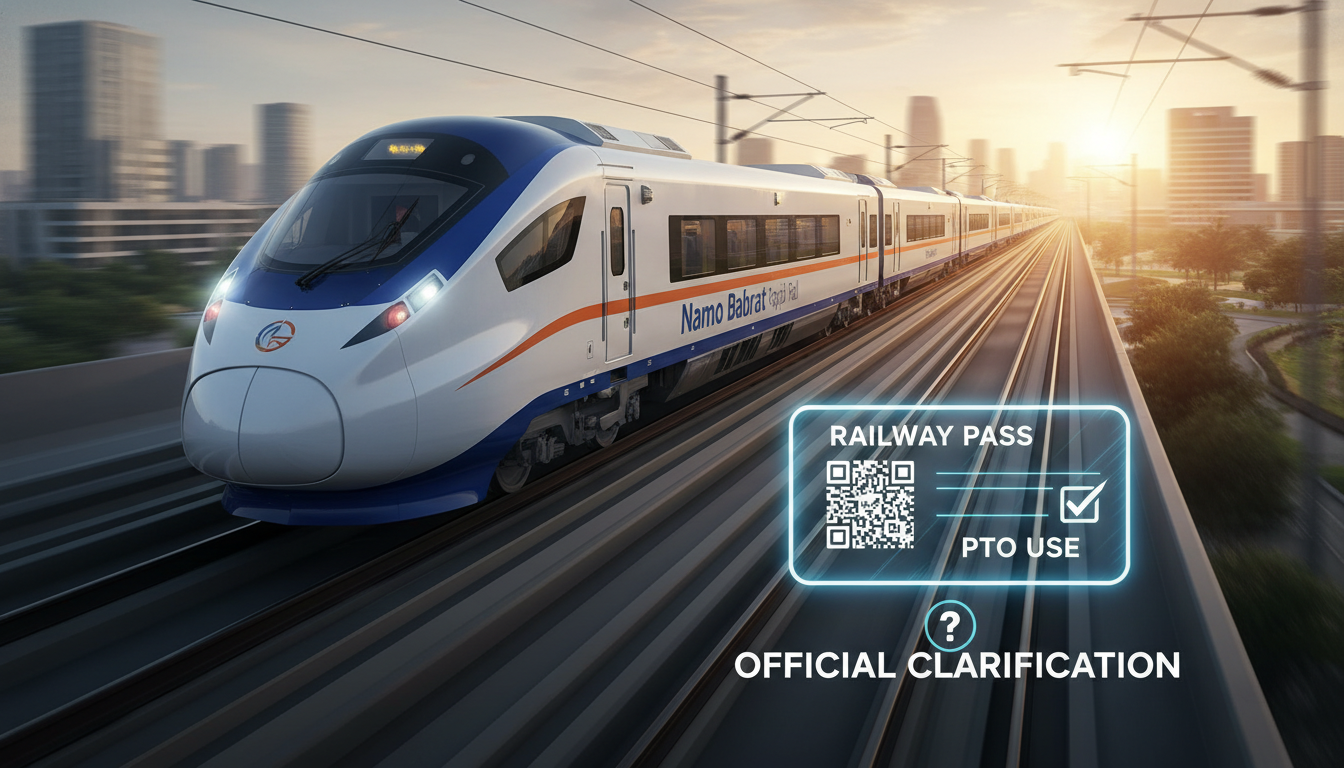 Namo Bharat Rapid Rail: Official Clarification on Railway Pass & PTO Use