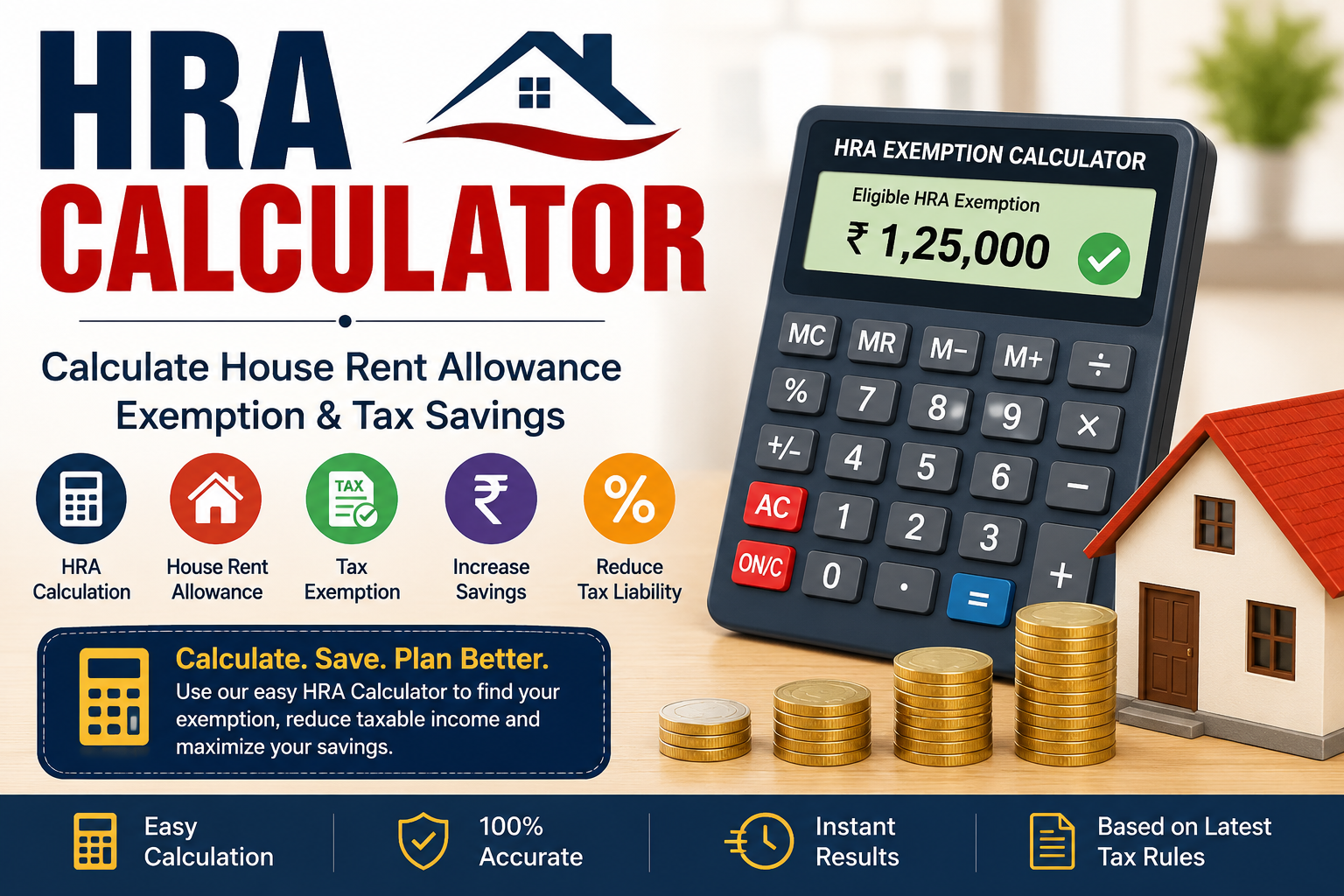 HRA Calculator 2026 Calculate House Rent Allowance Exemption